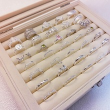 ���� ��ƷS925���y��Ȧ��ָŮins�LС���p�ݸ߼��в���ɫ�_��ָ�h