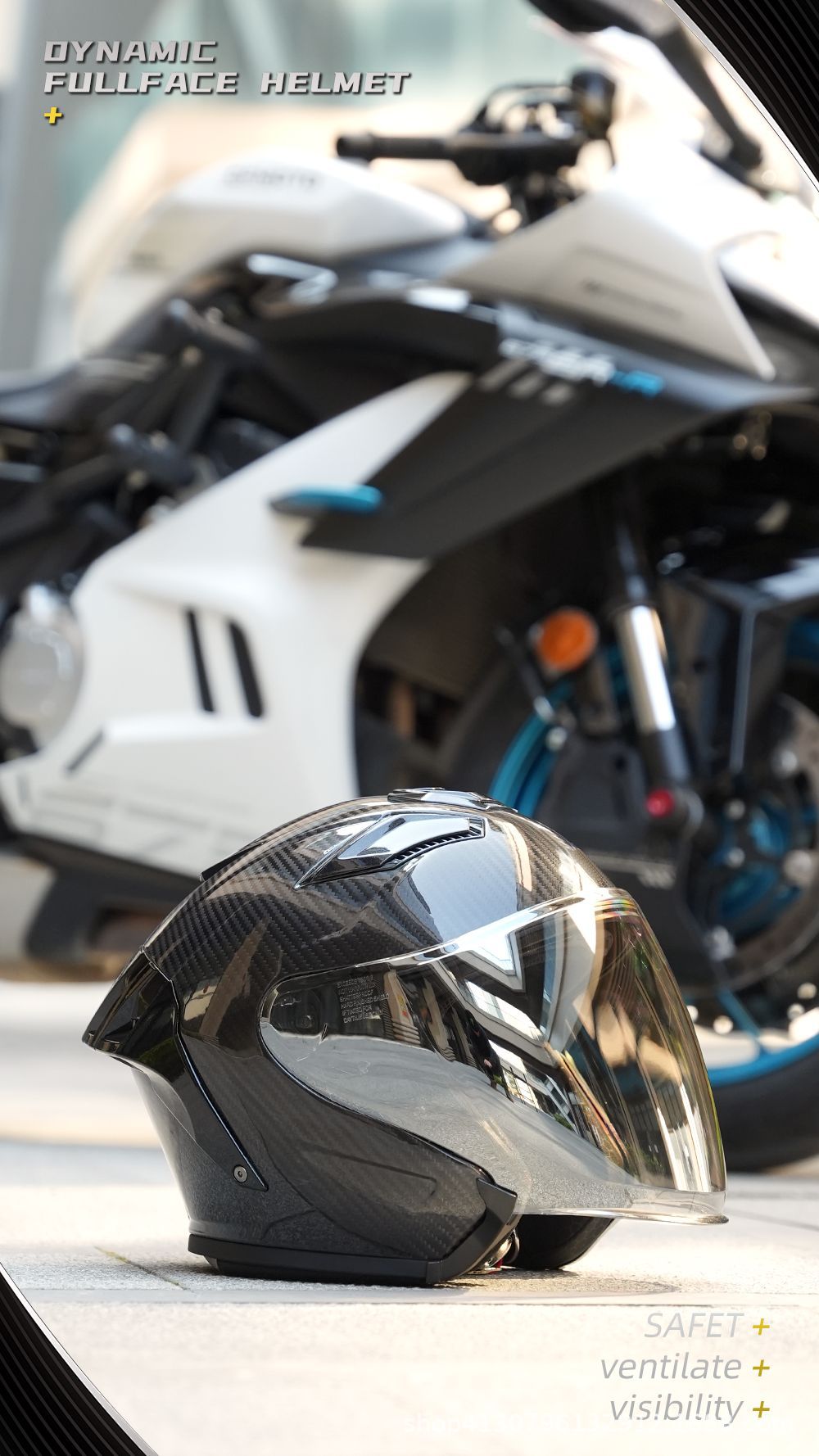 AR Motorcycle Helmet Ultra Light Carbon Fiber 3/4 Helmet Electric Vehicle Half Helmet Motorcycle 3/4 Helmet Lightweight Summer
