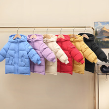 新款儿童羽绒棉服男童中长款女童冬装韩版中大童棉衣加厚外套