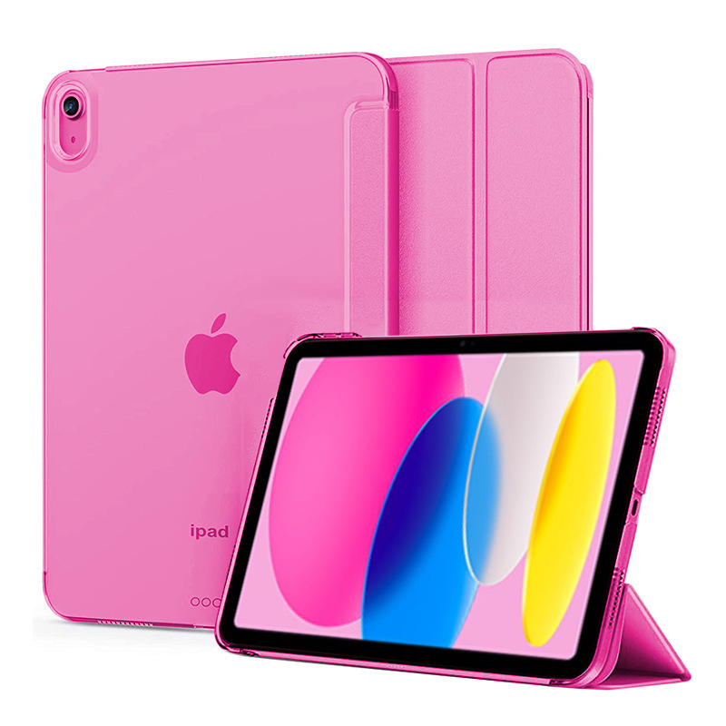 适用ipad10保护套透明ipadair5保护壳三折ipad透明硬壳2022新