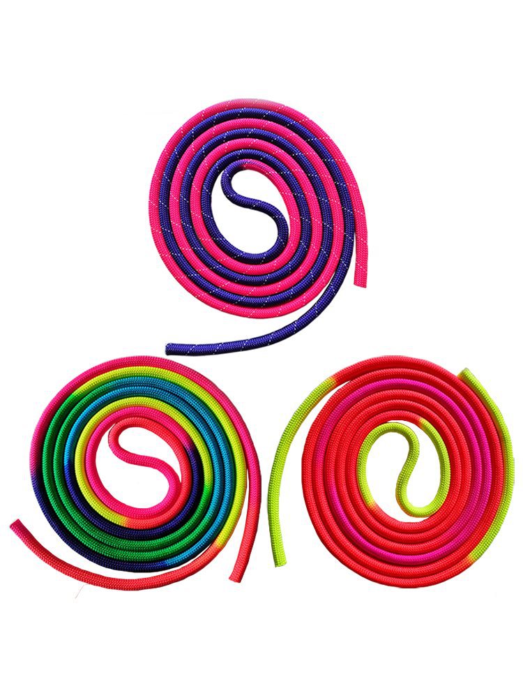 Seven-Colorful Nylon Professional Artistic Gymnastics Rope for Adults and Children Sports Dance Competition Training Fitness Rope
