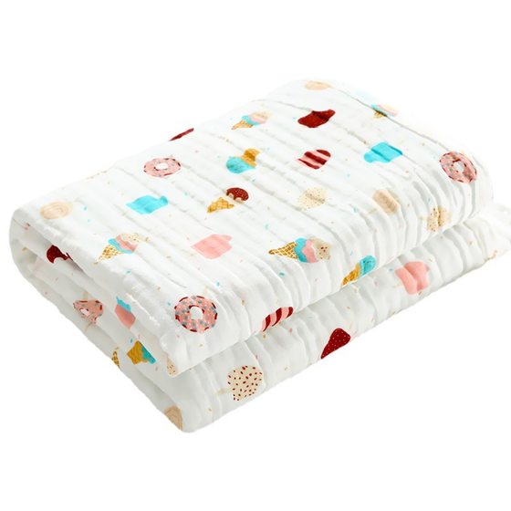Pure cotton gauze bath towel class a high density six-layer gauze baby newborn children 110*110cm wrapped children's quilt blanket