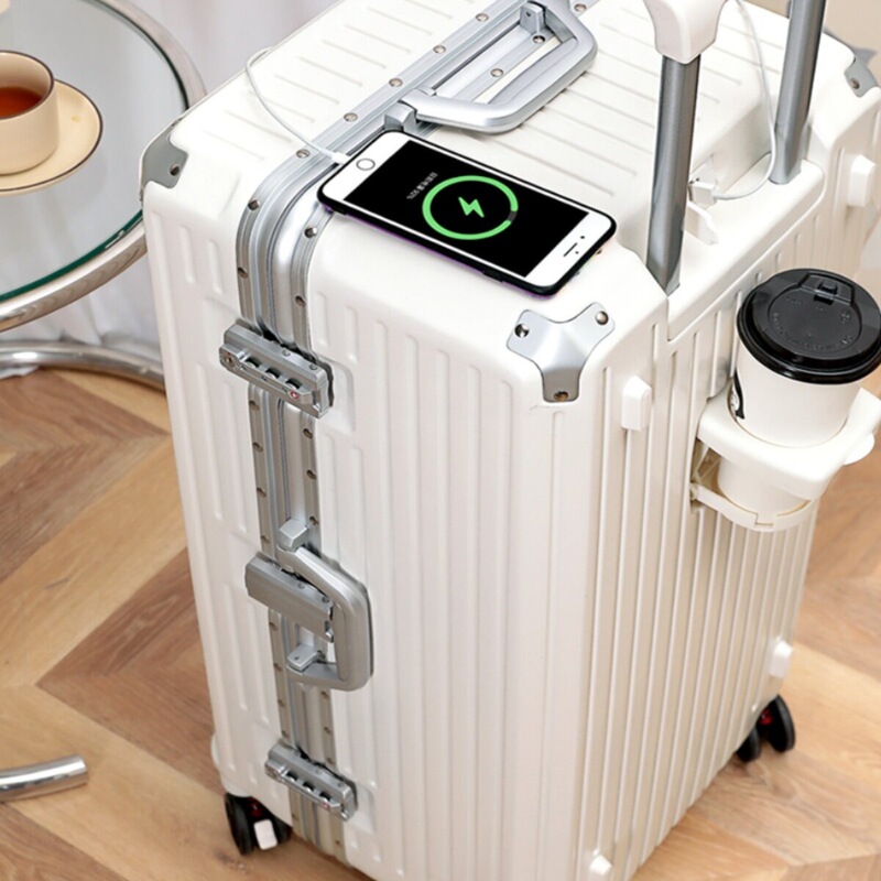 Aluminum Frame Large Capacity Five-Wheel Trolley Suitcase 30inch Men's and Women's Luggage with Brake, Universal Wheels, Password Lock, Travel Checked Luggage Box Aluminum Frame Large Capacity Five-Wheel Trolley Suitcase 30inch Men's and Women's Luggage with Brake, Universal Wheels, Password Lock, Travel Checked Luggage Box