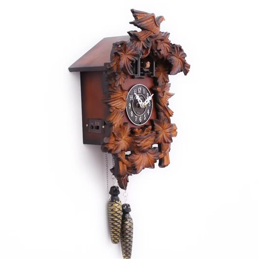 Reloj de pared retro de estilo europeo, reloj de tela, hora de la hora, sala de estar importada, decoración de alta calidad, hora de la hora, reloj doméstico