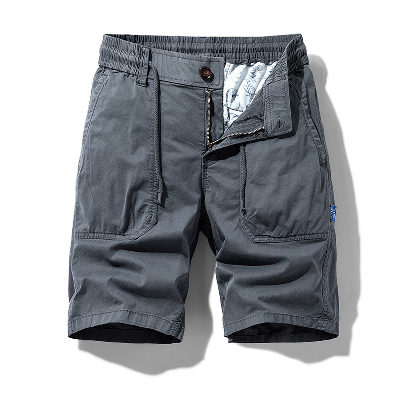 2022 TikTok populares pantalones cortos de cinco puntos pantalones casuales sueltos casuales de los hombres cintura elástica pantalones de playa suministro de entrega de una sola pieza