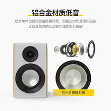 跨境新款SR12书架音箱桌面客厅电视电脑高保真HIFI蓝牙音响大功率