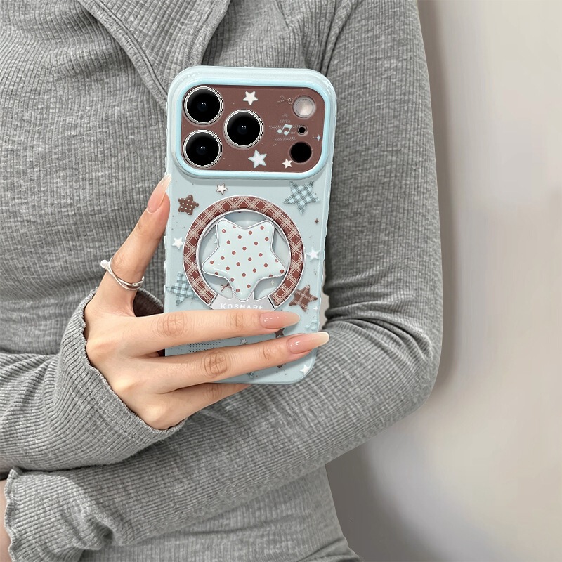 Suitable for Apple 17Promax Mobile Phone Case Iphone15 Plaid Star Stand 16 Silicone 14 Cute Girly Heart Suitable for Apple 17Promax Mobile Phone Case Iphone15 Plaid Star Stand 16 Silicone 14 Cute Girly Heart