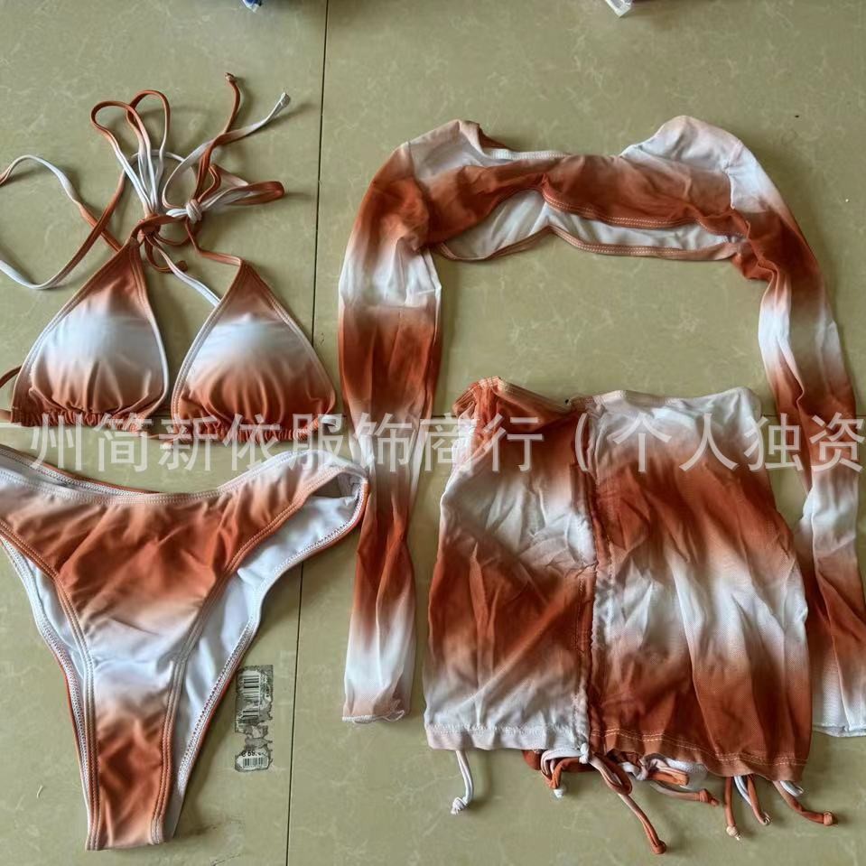 SHEIN bikini nuevo estilo vacaciones en la playa set de tres o cuatro piezas conservador split bañador spa