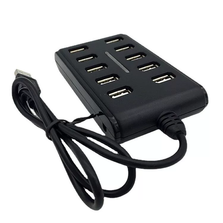 USB2.0HUB USB-разъёмный хаб, расширение док-станции, компьютер, один адрес, десять разъемов, десятичный разъём USB2.0HUB с переключателем
