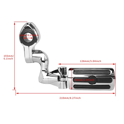 Motorcycle pedals: Glide Modified Aluminum Alloy