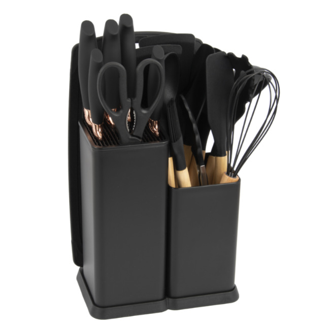 Pala de silicona sartén antiadherente especial de calidad alimentaria utensilios de cocina para el hogar 19 piezas de utensilios de cocina traje