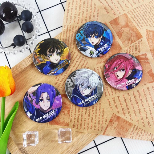 Blue Prison BLUE LOCK animation peripherals clean the world and be happy to return to the second dimension student double flash badge.