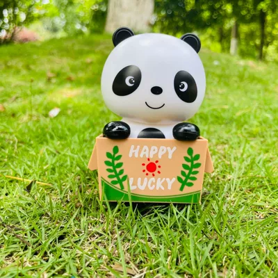 New Solar Panda Shake Car ornaments - panda-angry