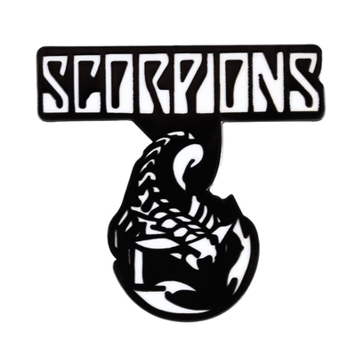 Popular Rock Band Enamel Brooches, Fun Punk Music Badges, Fashionable Backpack Pins, Backpack Clothing Accessories (Yaxa sancaqları) - black