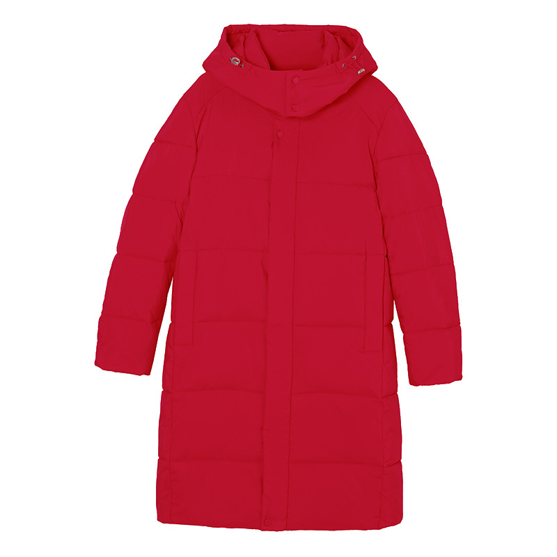 2025 invierno nuevo estilo de rodilla larga ropa de algodón de estilo de mujer ropa de algodón estudiantes de drama con chaqueta de algodón gruesa