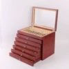 Wooden pen, red storage box