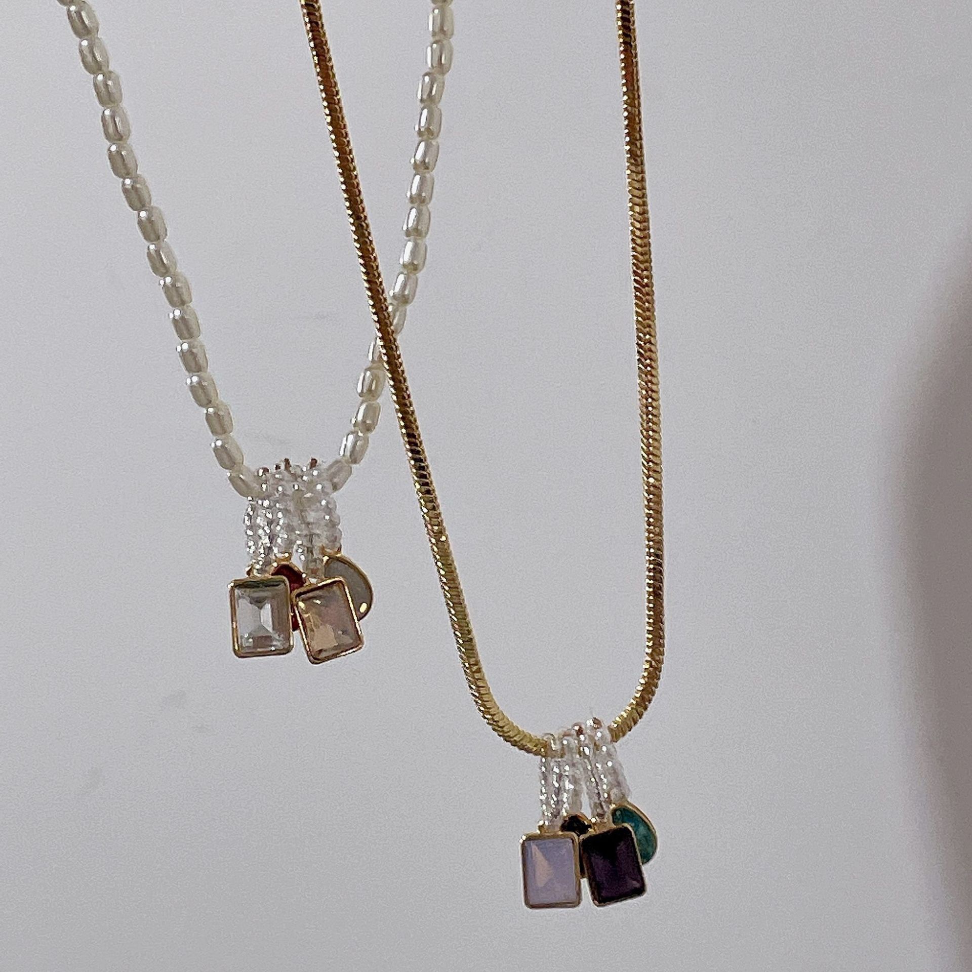 Retro Geometric Copper Plating Pendant Necklace 1 Piece