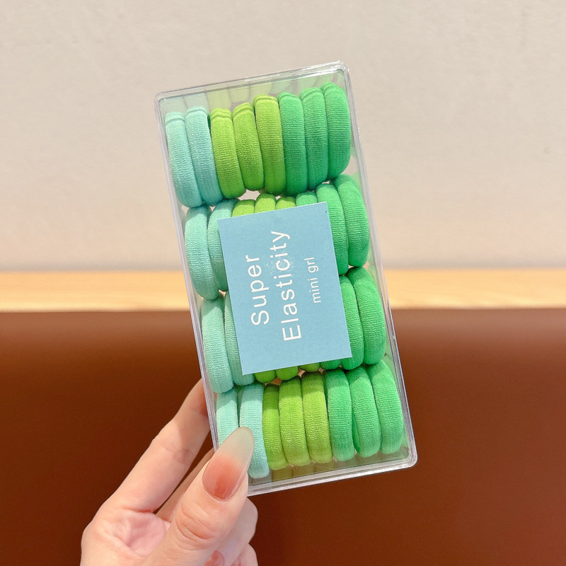 2025 nuevo anillo de cabello para niños de color sólido grueso toalla gruesa cuerda de cabello no es fácil de romper elástica cola de caballo tocado de banda de goma