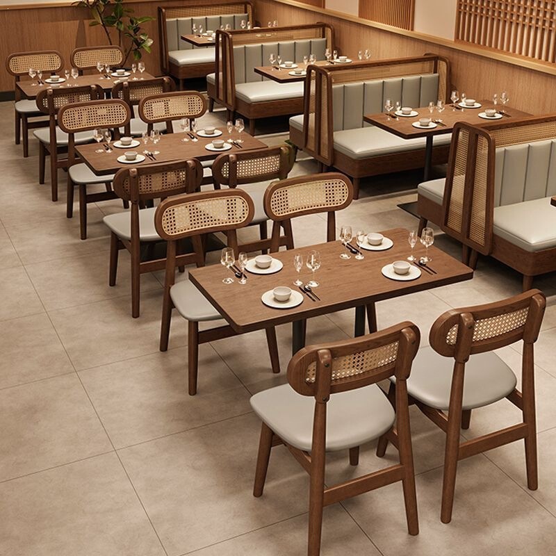 Tea house booth seating, western restaurant wall-mounted booth seating, sofa, restaurant furniture, solid wood tables and chairs, rattan tables and chairs, commercial combination Tea house booth seating, western restaurant wall-mounted booth seating, sofa, restaurant furniture, solid wood tables and chairs, rattan tables and chairs, commercial combination