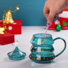Christmas Gift Cup Creative Glass INS Home Water Cup Covers wholesale double -layer high borosilized juice cup