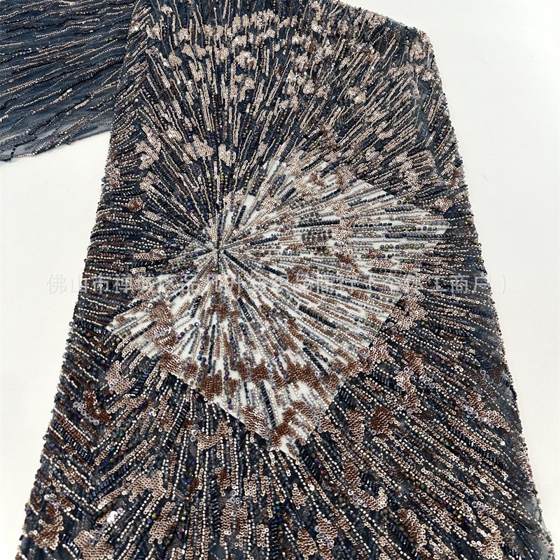 Industria pesada Gaoding serie de lujo vestido de boda de moda fiesta cena tela de ropa de bordado de perlas