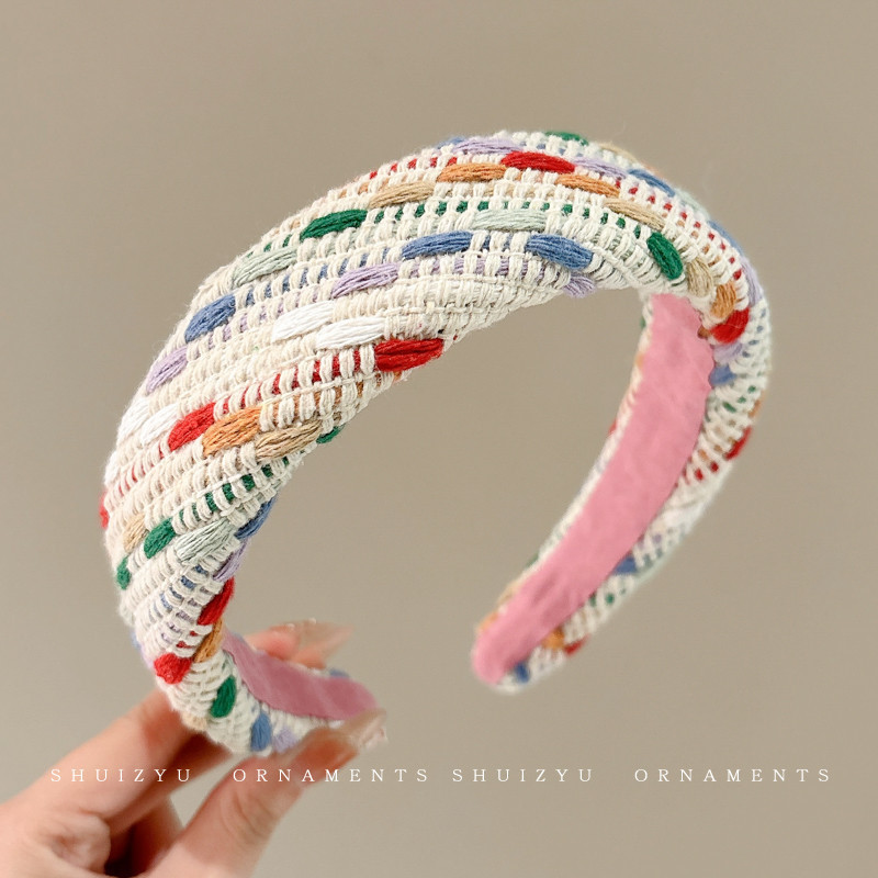 2025 nueva diadema de cabeza alta para mujer, lujo ligero, tarjeta de alta calidad, diadema de salida diaria de verano, pequeño paquete de cabello