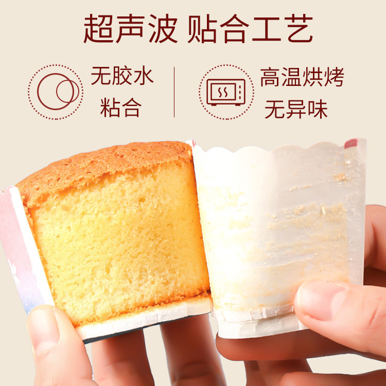 Fabricante de embalaje de panadería de muffin espesar taza de papel de grado alimenticio a prueba de aceite de alta temperatura de dibujos animados taza de máquina
