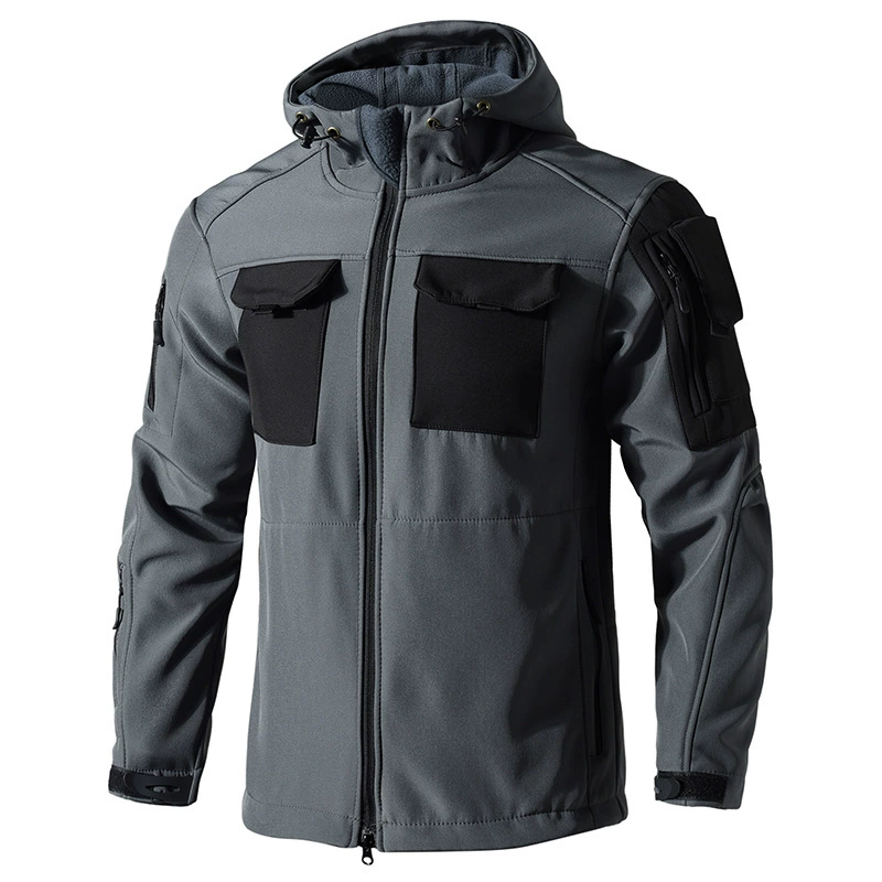 Тактическая ветровка в европейском стиле для мужчин, осенняя утепленная куртка, куртка для любителей активного отдыха, водонепроницаемая одежда для альпинизма с капюшоном