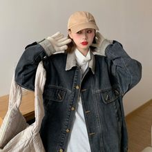 网红牛仔外套女春秋2023新款韩版宽松BF原宿风复古学生牛仔夹克女