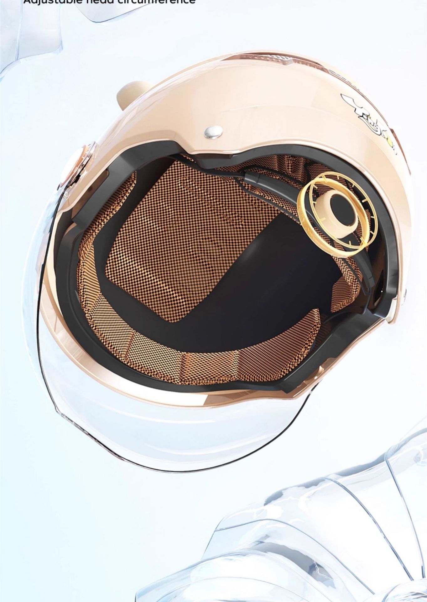 Vintage Cute Women's Electric Scooter Helmet with Dual Mirrors, 3C Certified, Suitable for All Seasons, Warm Motorcycle Safety Helmet