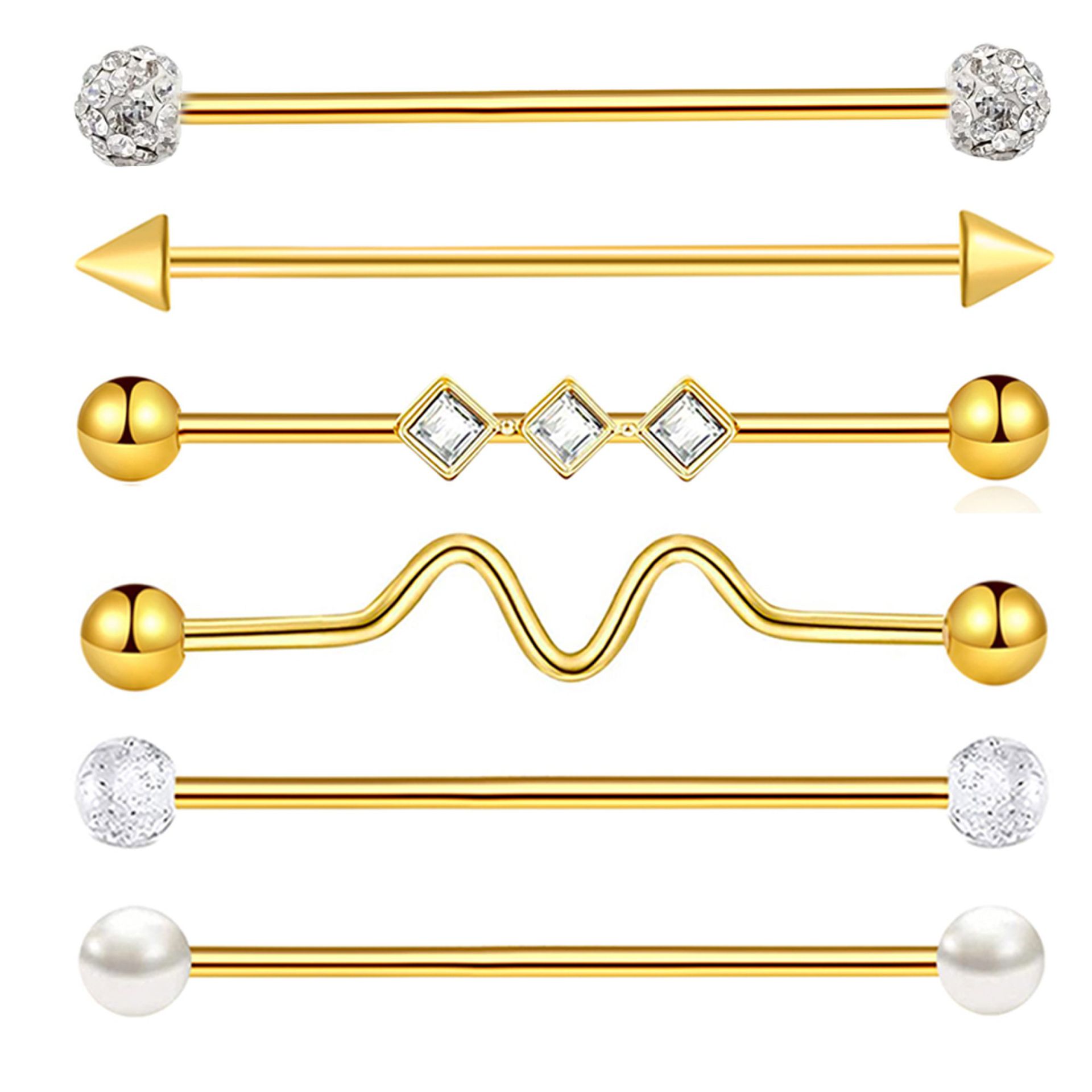 16G labret stud size and finish detail