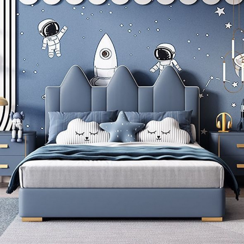 Cama + 1 mesera de madera sólida