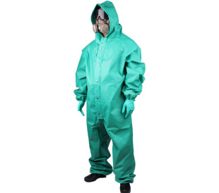 France Delta 401015PVC Coated Liquid-tight Chemical Protective Suit Anti-splash Acid and Alkali Resistant Chemical Suit