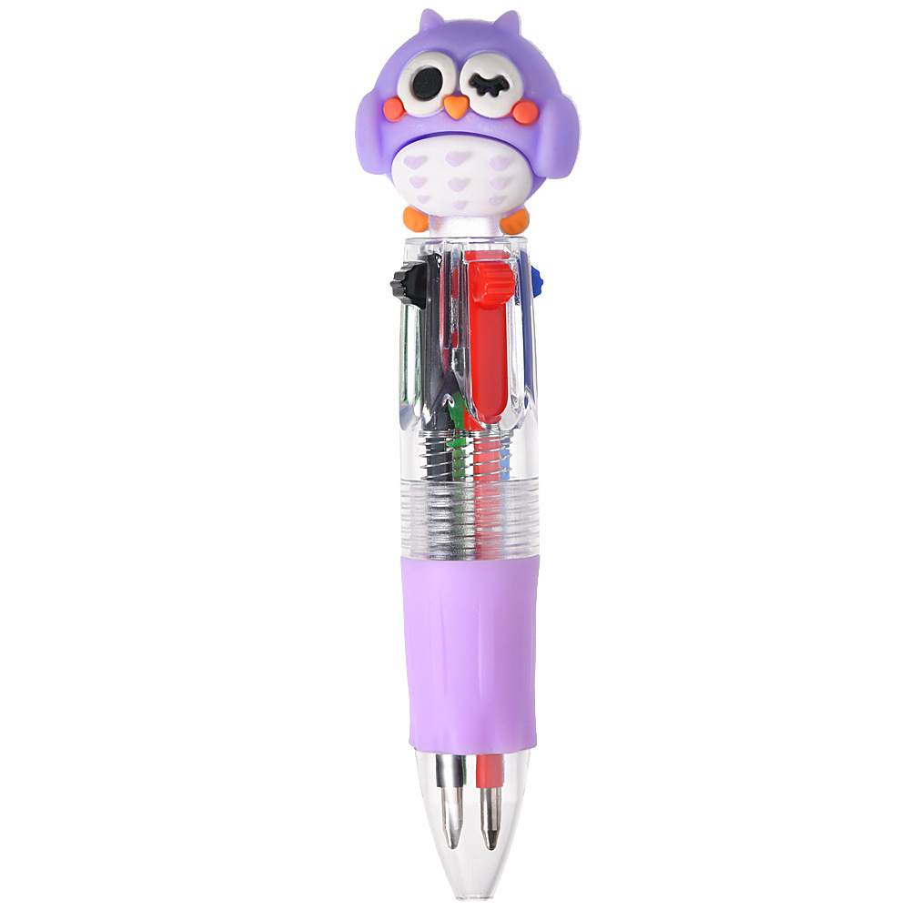 Serie de Halloween Bolígrafo de prensa de cuatro colores Mini bolígrafo lindo bolígrafo corto fácil de llevar Bolígrafo multicolor de la cuenta del estudiante