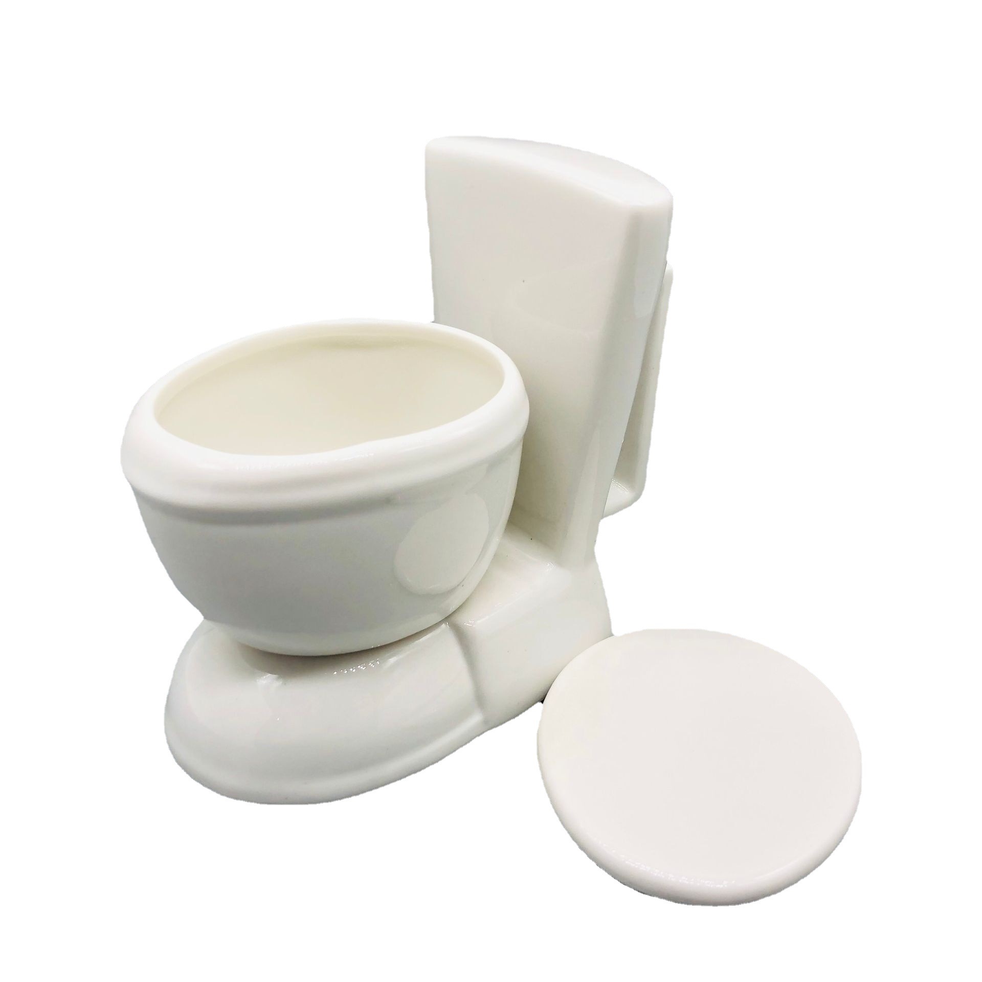 Parodia taza de inodoro creativo de gran capacidad tridimensional taza de caca taza de inodoro con tapa Taza de cerámica