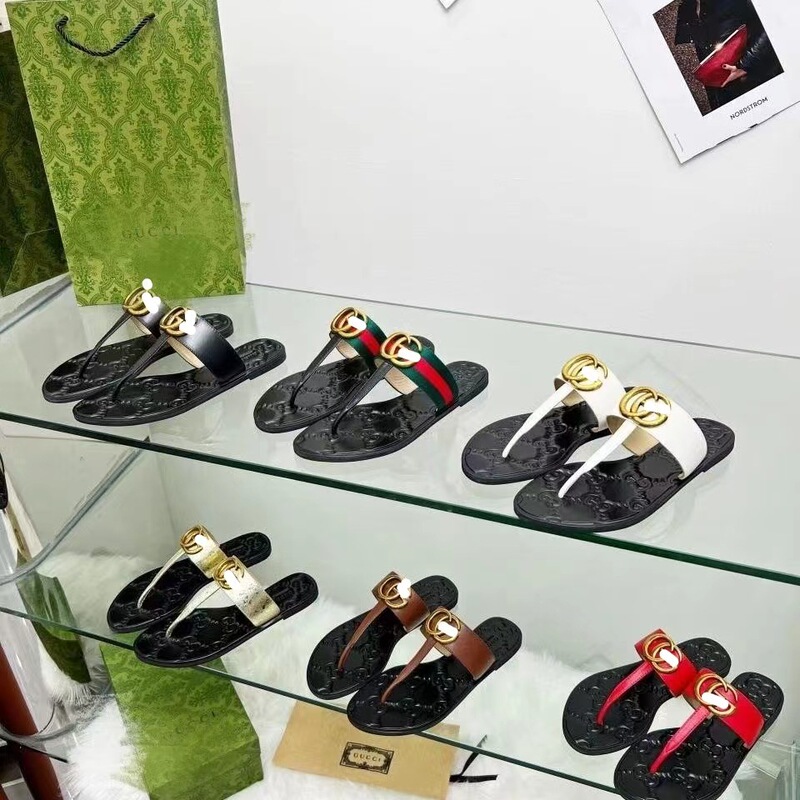 2023 New All-match Flat Women's Shoes Clip-off Women's T-shaped Open Toe Slippers Casual Outwear Travel Beach Shoes