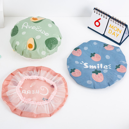 Shower cap waterproof shower cap for adult women cute fruit waterproof bath shower head cover kitchen oil fume cross-border exclusive supply