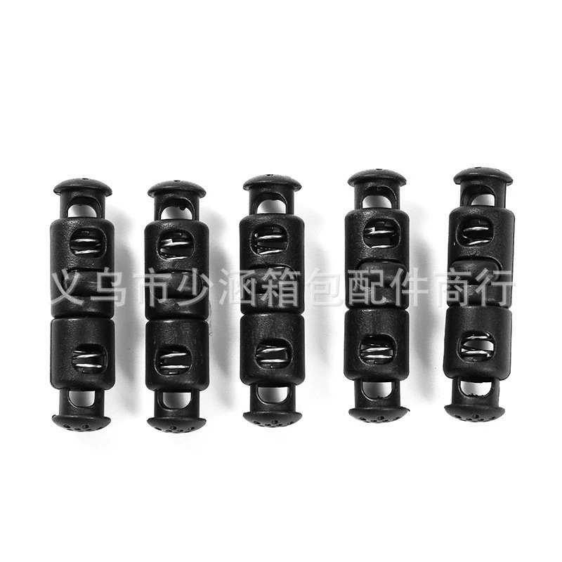 Фабрика пластиковая двойная пружинная Пряжка пластиковый круглый цилиндр двойная пружинная Пряжка шеи Подушка веревка Пряжка оптом