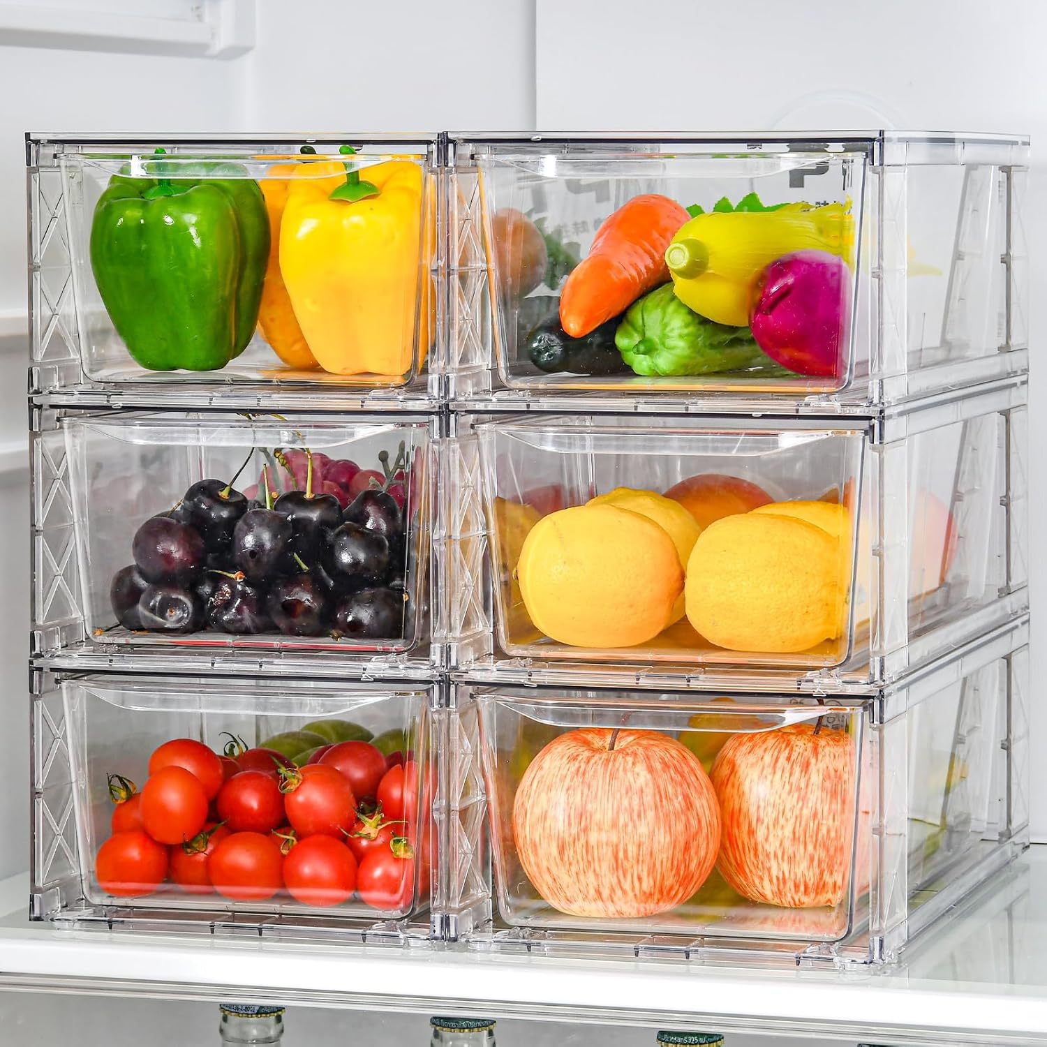 Refrigerador caja de almacenamiento de alimentos congelados caja de almacenamiento de alimentos plástico de grado alimenticio para mascotas sellado de grado alimenticio