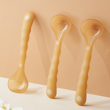 儿童硅胶勺宝宝喂养软勺全硅胶训练勺儿童喂养餐具赠送收纳盒子