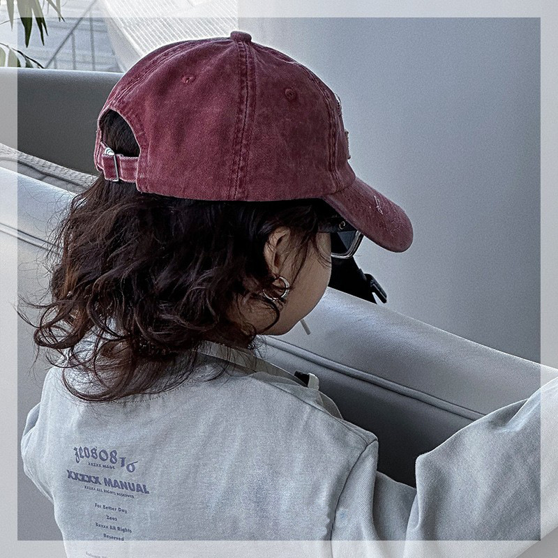 Primavera y otoño retro vaquero lavado sombrero para niños sombreros de letras viejas para niños y niñas sombreros de béisbol suaves
