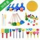 Cross-border Art Graffiti Tools Children's Drawing Sponge suit 30-piece Set Color EVA Large Roller Creative Oil Painting