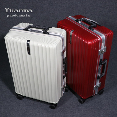 One piece On behalf of High-end trunk Scrub thickening Aluminum frame Draw bar box business affairs Super large suitcase Trend Lockbox