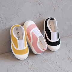24春季新款套腳懶人帆布鞋男童女童兒童幼兒園單鞋2-8歲