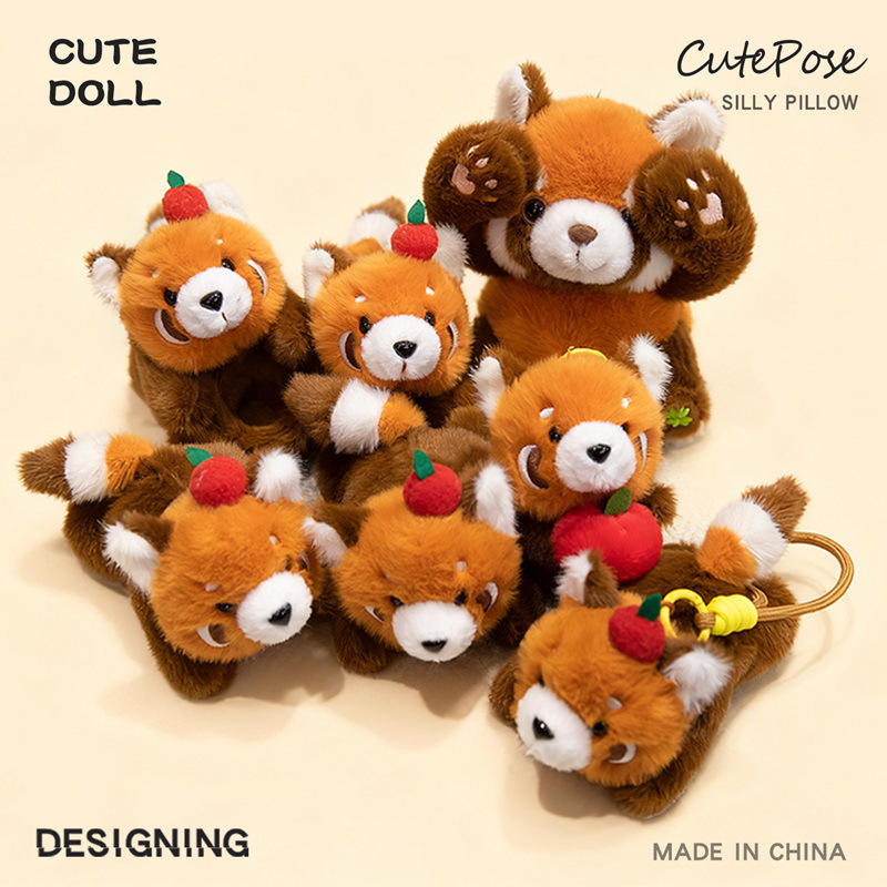 Zoo-Style Raccoon, Red Panda, Blue-Eyed Plush Toys, Raccoon Shoulder Bags, Parrot Plush Toys, Wholesale