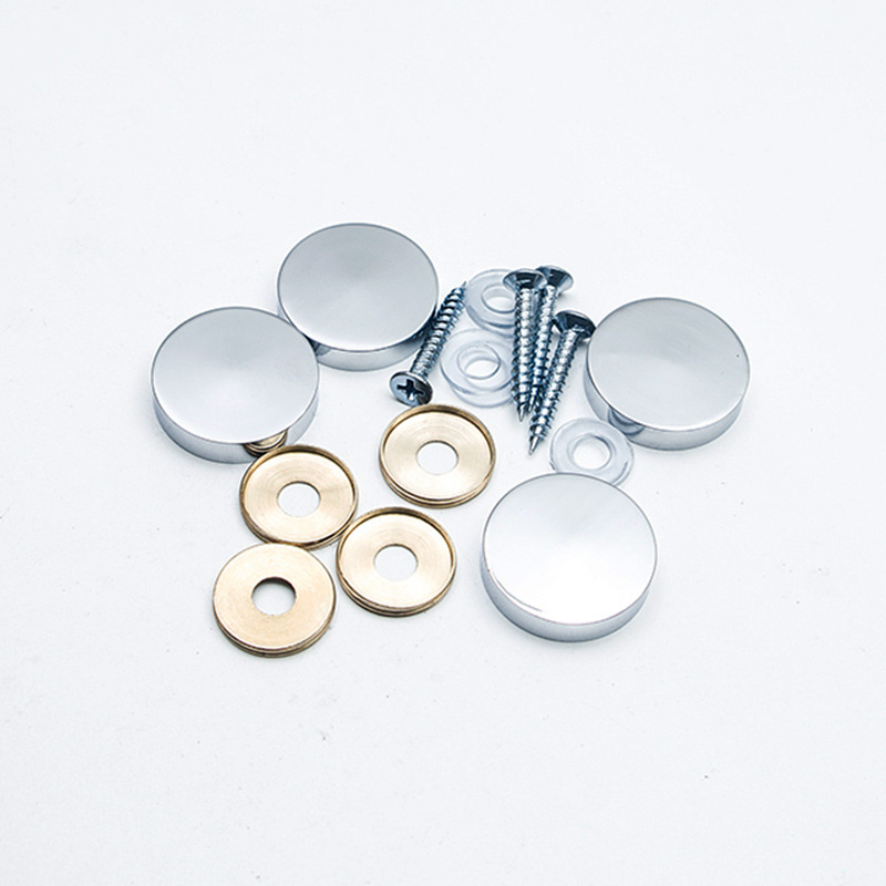 Fábrica al por mayor engrosada espejo plano de cobre espejo de uñas cubierta decorativa de publicidad de uñas acrílico clavo de vidrio fijo