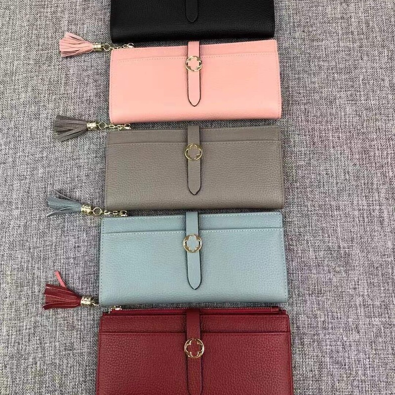 Wallet ladies summer thin niche design sense 2022 new explosions cowhide long Net Red fashion ins style