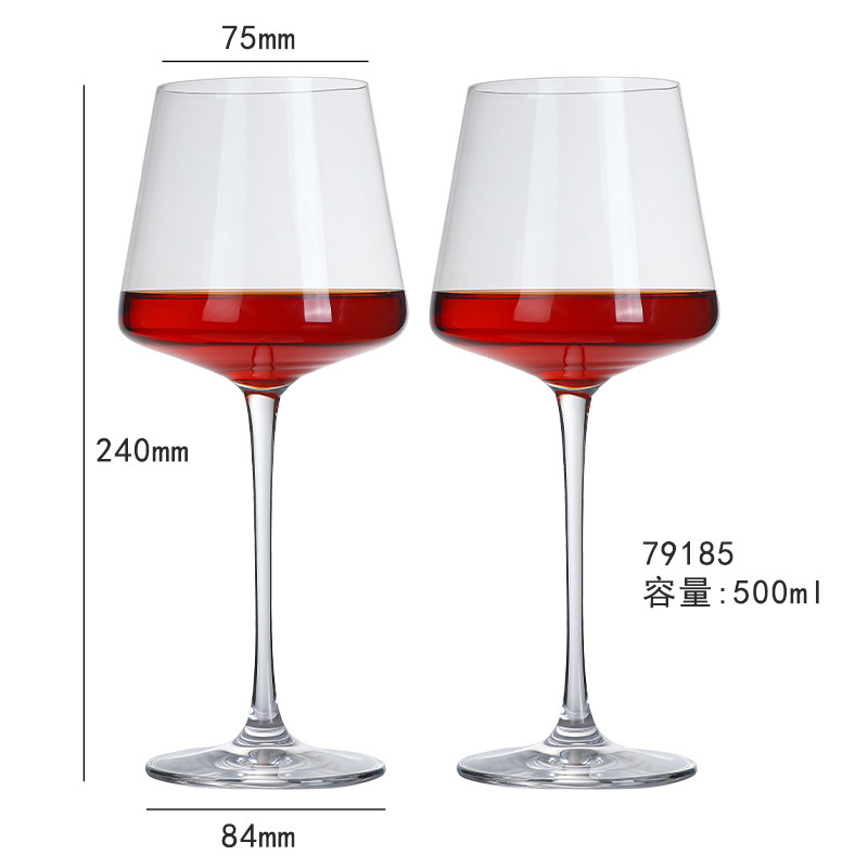 Copa de vino tinto de vidrio de cristal Copa de Burdeos Copa de vino a la copa se puede utilizar en la caja de regalo LOGO