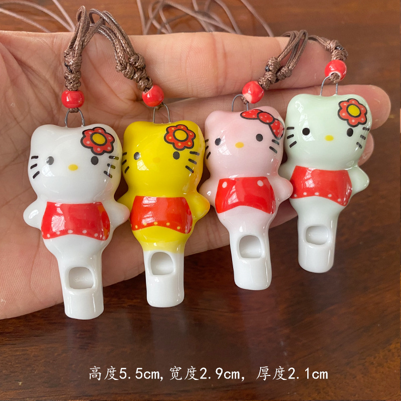 컬러 유약 휘파람-만화 고양이