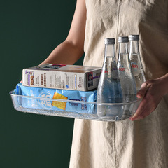 Maibolong PET Fruit and Vegetable Storage Box Household Plastic Transparent Storage Tray Kitchen Tray Refrigerator Storage Box